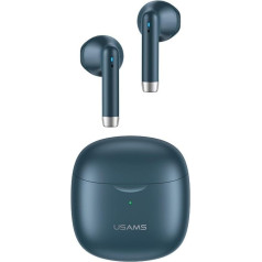 Bluetooth austiņas In-Ear bezvadu austiņas ar jaudīgiem basiem un USB-C ātro uzlādi BT 5.0 HiFi 3D stereo skaņu True Wireless austiņas ar integrētu mikrofonu Touch Control Super Mini (zilas)