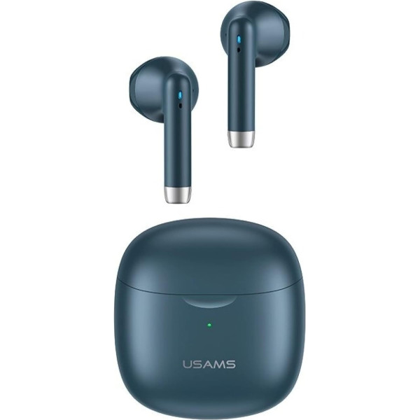 Bluetooth austiņas In-Ear bezvadu austiņas ar jaudīgiem basiem un USB-C ātro uzlādi BT 5.0 HiFi 3D stereo skaņu True Wireless austiņas ar integrētu mikrofonu Touch Control Super Mini (zilas)