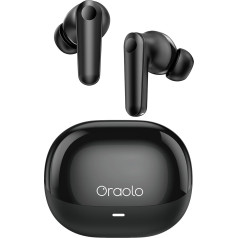 oraolo Bluetooth austiņas, Bluetooth austiņas, In-Ear bezvadu austiņas ar skaidriem zvaniem, IPX6, Bluetooth 5.4 Stereo Hi-Fi austiņas sportam, sporta zālei, melnas krāsas