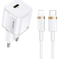 1xusb-c t36 20w tīkla lādētājs + lightning pd 3.0 ātrās uzlādes kabelis