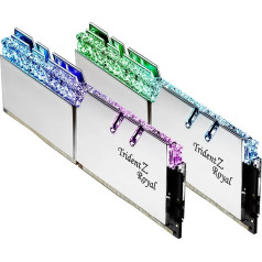 Atmiņas pc ddr4 64gb (2x32gb) tridentz royal rgb 3600mhz cl18 xmp2 silver