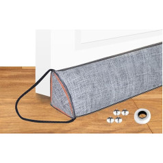 JINMEE durvju caurvēja aizbīdnis, 100 cm, trīsstūrveida caurvēja aizbīdnis durvīm, 100 cm, caurvēja aizbīdnis priekšdurvīm un guļamistabas durvīm, caurvēja aizbīdnis durvīm, samazina siltuma zudumus aukstā ziemā,