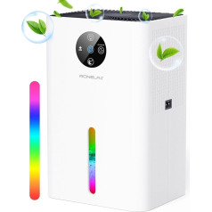 Dehumidifier 1800 ml, Electric Portable Room Dehumidifier, Extra Quiet, Automatic Defrosting, 7-Colour Lights, Dehumidifier for Home