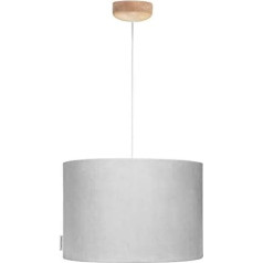 LAMPS & COMPANY Griestu gaisma Bērnu istabas pelēks abažūrs Velvet Round 35 cm Velvet Lamp Lamp Lamp Bērnu istabas meitenes un zēni Ideāli piemērots bērnu istabas dekorēšanai un pusaudžu istabas dekorēšanai Meitenes