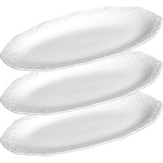 3 servēšanas šķīvju komplekts, ovāls, mazs, 