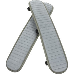 NUOBESTY 1 pāris elastīga krēsla roku balstu pārvalki biroja ratiņkrēsla roku balstu spilventiņš elkoņa roku vāciņi 45 x 10 cm plīša mēbeļu aizsarglīdzeklis krēsla aizsargs krēslam dīvānam dīvānam pelēks