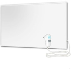 EVOKOR infrasarkanais sildītājs ar termostatu 850 W, infrasarkanais sildītājs ar sienu un aizsardzību pret pārkaršanu, sildierīce Radiatora sildīšanas panelis, sienu sildītājs, elektriskais sildītājs, enerģijas taupīšana,