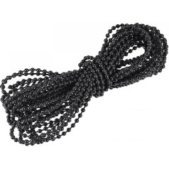 apgādāšanas karte Žalūzijas Beaded Chain Cord 10 Yards romiešu vertikālās vertikālās rullo žalūzijas rezerves daļas Black