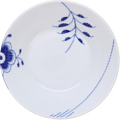 Royal Copenhagen Blue Rievots dziļš šķīvis, porcelāns, balts-zils / rievots, ø 17 cm