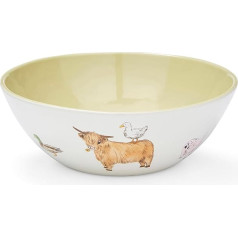 Cooksmart Buttercup Farm British Design Serving Bowl | Salātu bļoda Ideāli piemērota pusdienu galdam | Servēšanas bļodas Ideāli piemērotas makaronu, salātu, uzkodu, desertu pasniegšanai