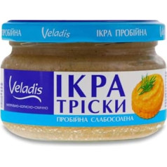 Veladis Caviar Cod Proboynaya Lightly Sally, Spread Cod Roe 180 g