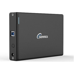 Sonnics 3TB melns galddatora ārējais cietais disks USB 3.0 ātrgaitas USB 3.0, Xbox One / PS4