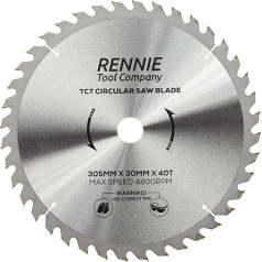 Rennie Tool TCT ripzāģa asmens 305mm x 30mm x 40T + reducējošie gredzeni