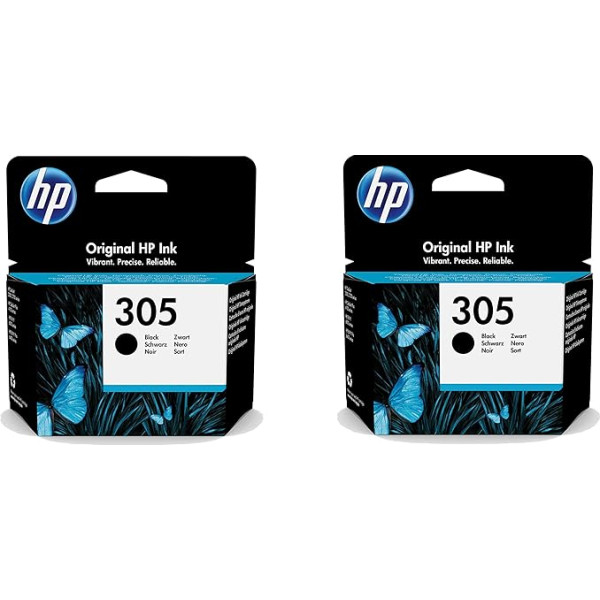 HP 305 Multipack Black ar DeskJet 2710 2720 2721 2722 2723 2724 DeskJet Plus 4110 4120 4122 4130 Envy 6010 6020 6022 6022 6030 6030 605 032 Ende. vy Pro 6420 6422 6430 6432