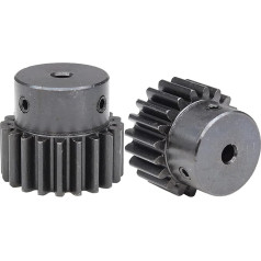 RC-Car-Getriebe, Stirnradgetriebe, Motorritzel, 1 Stück 1,5 Modul 20 Zähne Kohlenstoffstahl-Stirnrad mit abgestufter Plattform, Kraftübertragungs-Stirnräder for Zahnstangen, 1,5 Modul 20 Zähne(Bore 14