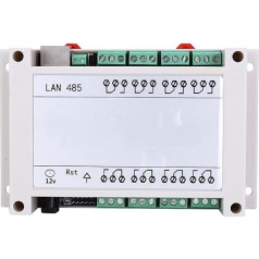 250V/AC 10A RJ45 releju tīkla Ethernet releju modulis TCP IP tālvadības pults 8 kanālu releju slēdzis (balts) (Balts) (Balta)