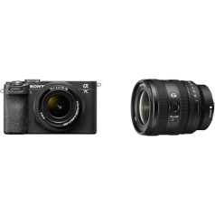 Sony Alpha 7C II bezspoguļa pilna kadra kamera ar SEL2860 un SEL1625G (33 MP, reāllaika autofokuss, 10 BPS, 4K video, noliektais LCD skārienjūtīgais ekrāns), melna