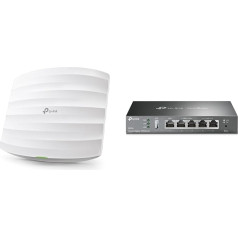 TP-Link EAP245 Dual-Band WLAN piekļuves punkts un ER605 5 portu Dual/Multiple WAN VPN maršrutētājs