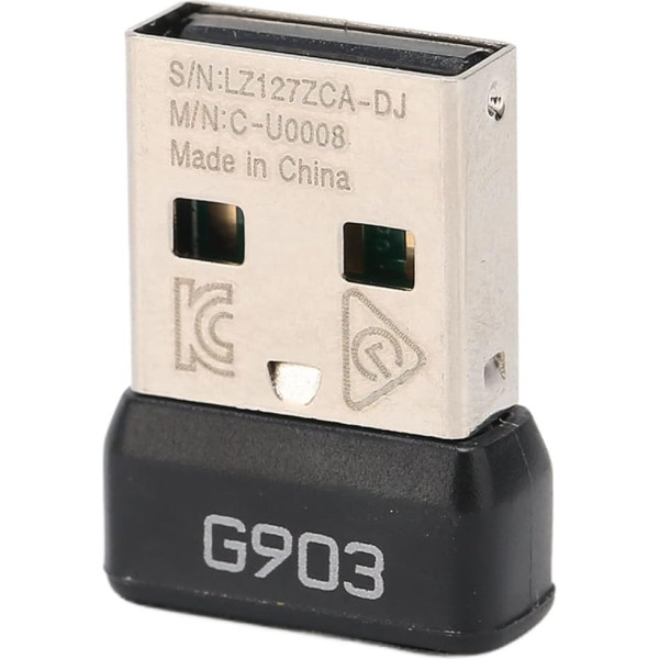 Garsent 2.4G USB uztvērējs, bezvadu 2.4G USB Bluetooth adapteris G903 Lightspeed bezvadu pelei, stabila pārraide, bez aizkavēšanās vai traucējumu novēršanas problēmām