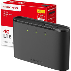 Mercusys MT110 mobilais WiFi maršrutētājs - portatīvais WiFi ceļojumiem bez līguma, 4G LTE 150 Mbps, savienojums ar līdz 10 ierīcēm, līdz 10 stundām lietošanas