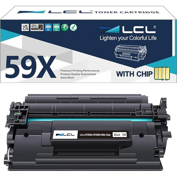 LCL Kompatibel Toner (Mit CHIP) 59A 59X CF259A CF259X (Schwarz) Ersatz für HP Laserjet Pro M404 M404dw M404dn M404n M404n Laserjet Pro M428 M428dw M428fdw M428fdn Pro M304 M428M