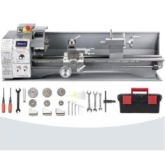 Bürstenlose Mini-Metalldrehmaschine 8,7 x 23,6 Zoll / 220 x 600 mm, 750 W, LED mit variabler Geschwindigkeit, for Drehen und Bohren von Gegenflächen