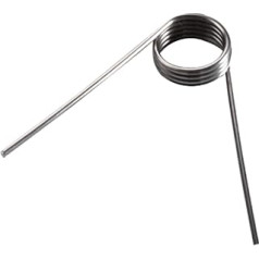 Edelstahl-Torsionsfedern, 10gab stieples diametrs 1,2 mm, ārējais diametrs 6,5 mm, atsperu tērauda mehāniskais leņķis 120°, 1,2x6,5 mm-6 pagriezieni - 120°(1,2x6,5 mm-6 pagriezieni - 60°)