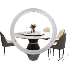 Runder Esstisch Schwenkplatte Glatte, Drehteller, runder Tisch, drehbar, Lazy Susan, Esstisch, glatte Schwenkplatte, robuste Metallbasis, Kugellager(15 collas)