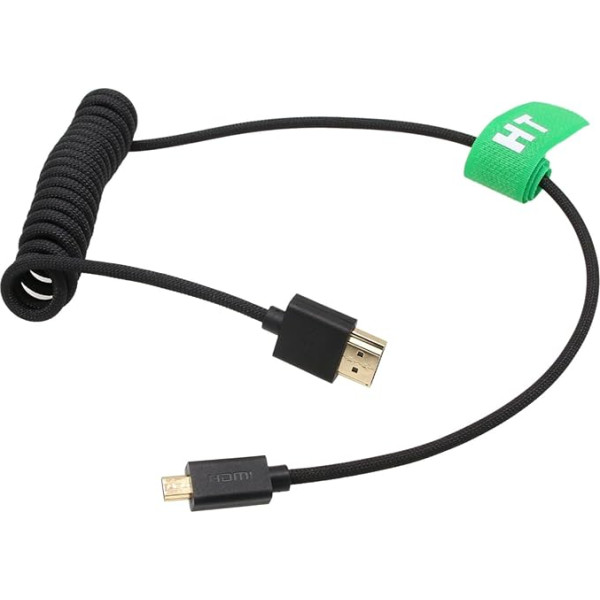 Hangton Micro HDMI uz HDMI 4K 8K 60p kabelis Canon R6 R6II R5C R5 R10 R7 Sony ZVE-10 A7C A7R IV III A7S2 Lumix S5 S9 GH4 kamerai Feelworld Portkeys ATOMOS Ninja V Ultra SmallHD monitoram, tips A D 50