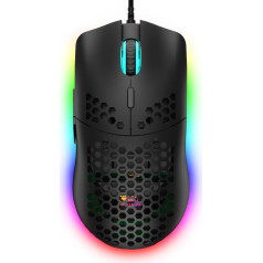 Ziyoulang Wired Gaming Mouse 69G Honeycomb Shell, viegla pele ar 6400 DPI, 6 pogu programmējama USB spēļu pele