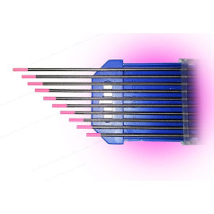 Volframa elektrodi WX rozā 1.0 - 4.0 x 175 mm pulēti bez radiācijas (1 kaste ar 10 gab.)