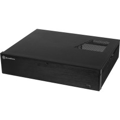 SilverStone SST-ML04B - Milo Slim HTPC Micro ATX klusais datora korpuss, slēdzams, melns