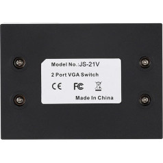 ASHATA VGA Switch 2 PC 1, VGA Splitter Computer Accessories 2-In-1-Out 2 Port Switcher HD Display Accessories for Host Switch, 2x1 Dual Port VGA Switch 1920x1080