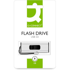 Q-CONNECT 8 GB USB 3.0 slīdošais zibatmiņas disks ar 8 GB ietilpību