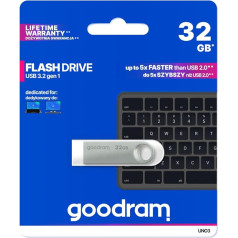 GoodRam 32GB sudraba USB zibatmiņas disks UNO3-0320S0R11