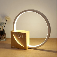 blonbar 10 W naktslampiņa ar USB uzlādes funkciju, modināšanas gaisma, modinātājs, skārienjūtīga vadība, aptumšojama galda lampa, miega palīglīdzeklis, zīdaiņiem un pieaugušajiem, 3 spilgtuma līmeņu nakts apgaismojums guļamistabai, dzī