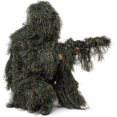 NINAT Ghillie Suit Camo 3D Leafy Gear džungļu medību kamuflāžas apģērbs 4 gabali + soma