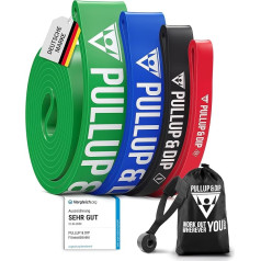 PULLUP & DIP Fitnesa lentes, pretestības lentes ar maisiņu, durvju enkurs (ar komplektiem) un vingrinājumu ceļvedis, atsevišķs un vērtīgs komplekts, Pull-Up Band fitnesa josla kalistēnikai
