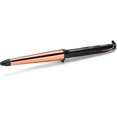 BaByliss Salon Brilliance Conical Wand profesionāla lokšņu gludeklis ar augstas kvalitātes titāna pārklājumu, 19-32 mm konusveida friziera gludeklis, 6 digitāli karstuma iestatījumi no 160°C līdz 210°C, C458E