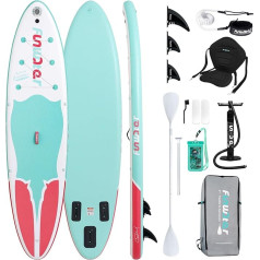 FunWater Piepūšamā piepūšamā airu dēlis Surfboard SUP Complete Paddle Board piederumi Regulējams airu sūknis ISUP Ceļojumu mugursoma pavadas ūdensnecaurlaidīga soma pieaugušo airu dēlis