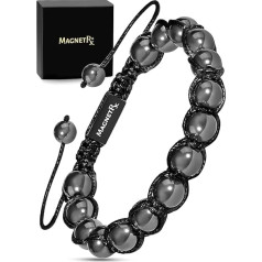 MagnetRX® Hematite Magnetic Bracelet - Магнитные браслеты из гематита с бусинами (бусина Бали 8 мм)