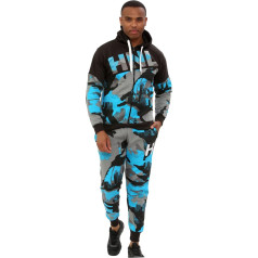 GUBA Men's Tracksuit with Jogging Bottoms, Jacket with Cuffs, HNL Design and Hood