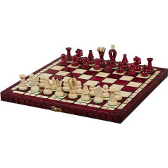 Sunrise Chess Medium Royal Chess Set (35 x 35 cm) in Cherry Wood Look - Tradition and Elegance in One Set