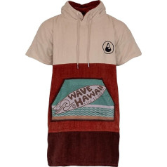 WAVE HAWAII Bade-Poncho Damen & Herren | Größe M, 155-185 I 100% Baumwolle Surf-Poncho für Erwachsene | Frottee-Poncho Handtuch mit hoher Wasserabsorption | Umziehilfe Strand Erwachsene