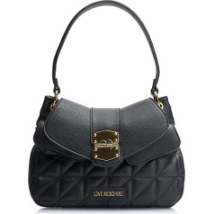 Love Moschino Dāmu melna plecu soma, melna
