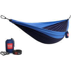 Grand Trunk Double Deluxe Hammock w/Straps Hängematte, krāsa:tumši zila/svetli zila