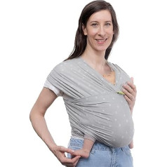 Boba Baby Sling Newborn - elastīga bērnu slinga un māsu drēbju siksniņa kustībā - viegli sasiet - bērnu nēsāšana jaundzimušajam no dzimšanas līdz 16 kg (Serenity Sage Rainbows)