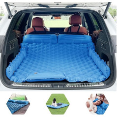 ONTYZZ Auto matracis SUV gaisa matracis 2 cilvēki Gaisa gulta ceļošanai Kempinga miega paklājiņš Self-Inflating Sleeping Mats ar kāju sūkni un spilvenu Piepūšamā kempinga gulta 183 x 13 x 7 cm