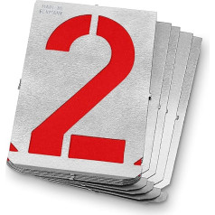 GRAVUREM Zīmes trafareti 0-9 ciparu komplekts / Fonta augstums 250 mm