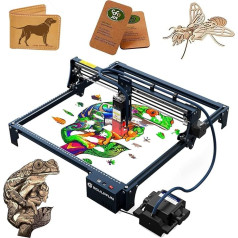 SCULPFUN S30 lāzergravēšanas iekārta, S9 jauninājums, lāzergravēšanas iekārta ar gaisa padevi 30 L/min, lāzergriešanas iekārta ar gaisa sprauslu, ierobežotājslēdzis, kokam, metālam, akrilam, ar iespēju paplašināt līdz 935 x 905 mm